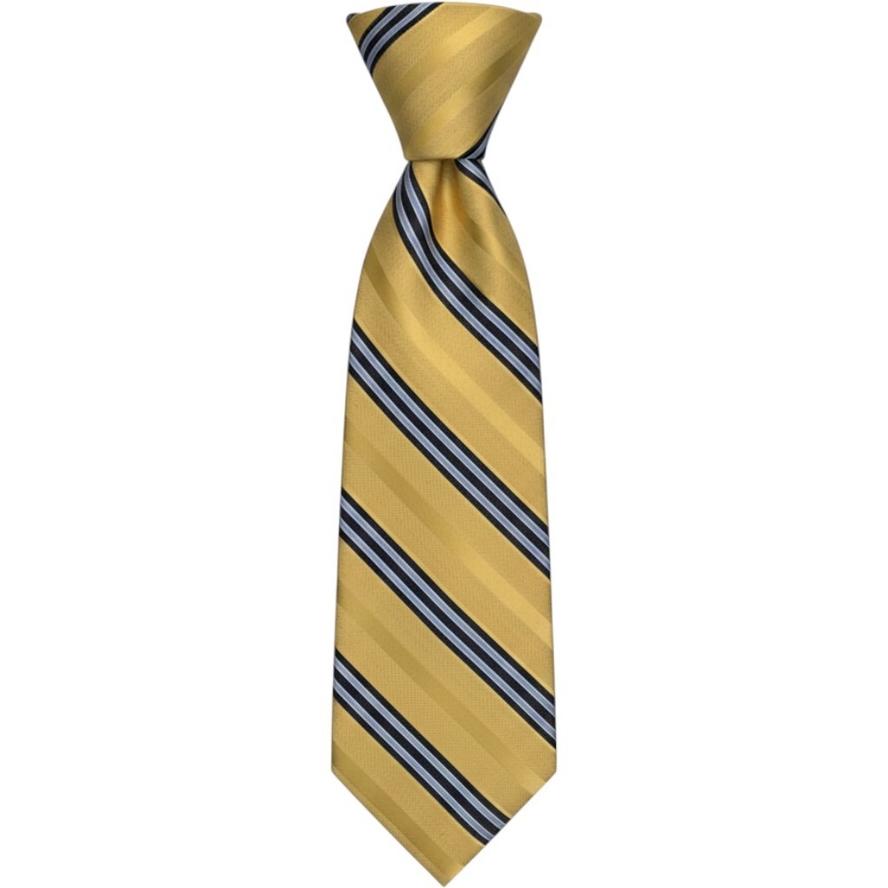 Nautica Mens Silk Necktie Gold Herringbone Navy Light Blue Striped Classic‎ Tie